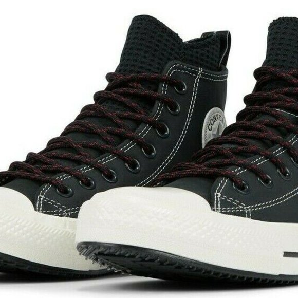 Men's Converse CHUCK TAYLOR ALL STAR WATERPROOF NUBUCK BOOT 166607C Size 9 Black - Picture 12 of 12